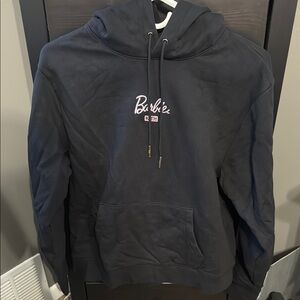 Kith Barbie Black Hoodie with Pink Logo
